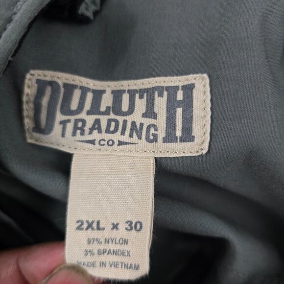 Duluth duluthflex dry on the fly standard cargo pants mens 2Xlx30 gray 5383 - Picture 9 of 11